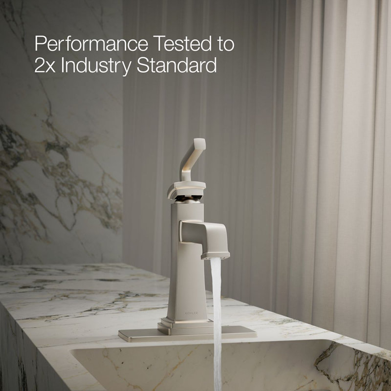 Riff Single-Handle Bathroom Sink Faucet, Vibrant Brushed Nickel, 0.5 GPM