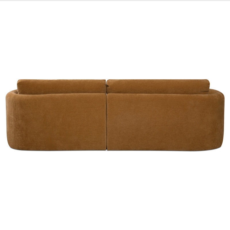 Emmy Sectional Ginger Left, Ginger Polyester, Right Hand Facing