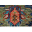 Tapis oriental fait à la main bleu Oushak 9 x 12