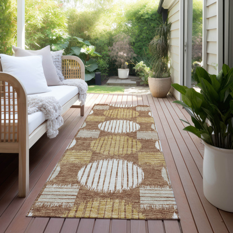 Tapis intérieur / extérieur Maliana, Tapis de couloir 2 pi 3 po x 7 pi 6 po