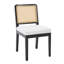 WAHSON Upholstered Seat Dining Chairs With Rattan Back Farmhouse Side Chair For Kitchen/Dining Room-398362104-398362107
