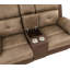 Causeuse inclinable à deux planches avec accoudoirs moelleux et moelleux en microfibre brun