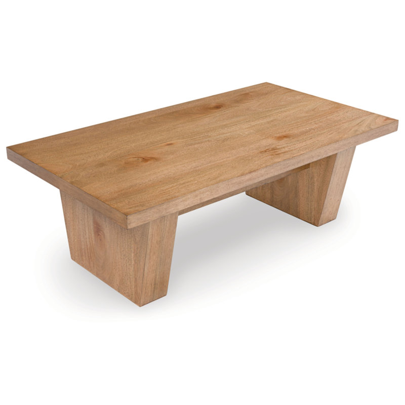 Kristiland Light Brown Mango Wood Rectangular Coffee Table