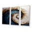 Ensemble de décorations murales spirales abstraites blanches et bleues Maelstrom Of Creativité III-110936356-110936360