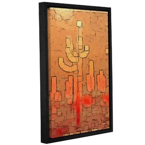 'Modern Saguaro' Framed Graphic Art Print on Canvas