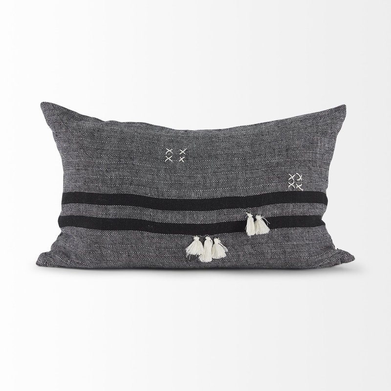 Sibyl Tassels Cotton Blend Reversible Pillow Cover