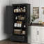 Armoire de rangement de 69 po de hauteur avec garde-manger noir. Offre amplement d'espace avec 4 tablettes et un tiroir. 2 tablettes réglables personnalisables. Surface en grain de bois de style. Inclinaison sécuritaire. L 31,5 po x P 15,75 po. H 68,9 po.