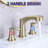 Stainless Steel Deck-Mounted Bathroom Faucet - 2 Handles, Brushed Gold, Pull-Out , Superior Durability Fine Workmanship-121628009