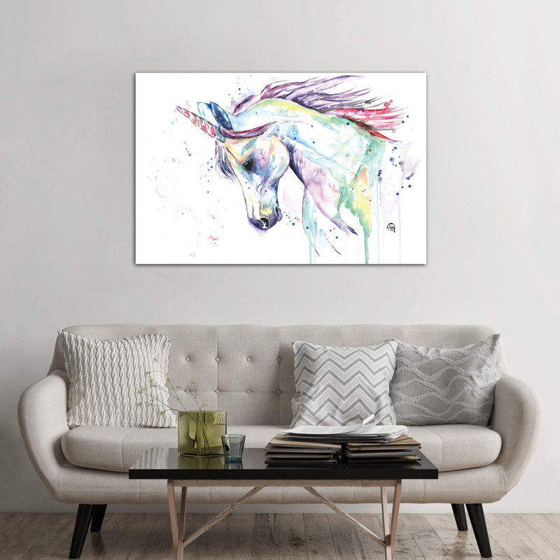 Kenzie's Unicorn by Lisa Whitehouse - Wrapped Canvas Painting, 101.6 cm H x 66.04 cm W x 1.91 cm D