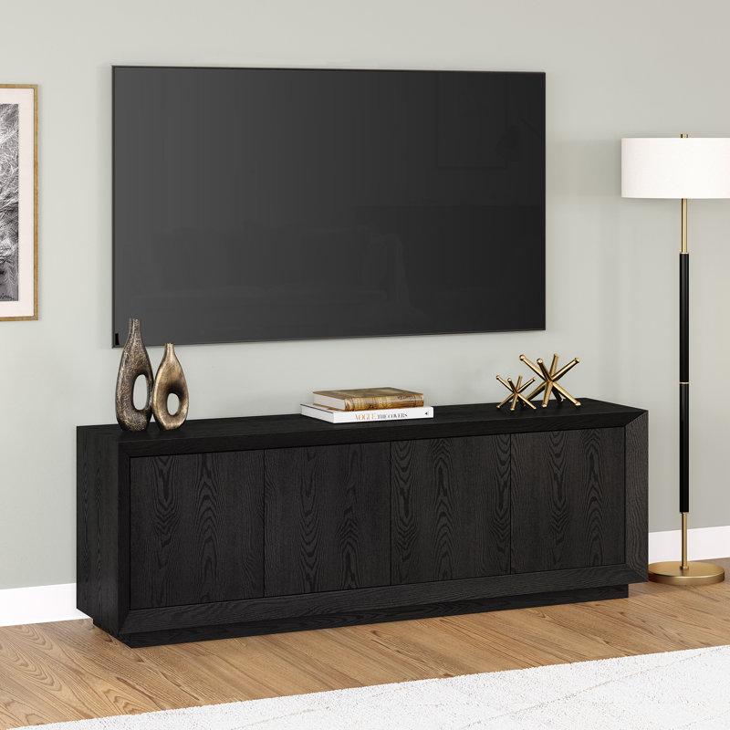Analuz TV Stand for TVs up to 75", Black Grain