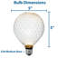 Ampoules de rechange à filament intérieur / extérieur à filament DEL festif Celeste G125 + COB Festive Living, blanc chaud 2700K, culot moyen E26, 3 watts