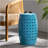 LILAC 12" Accent Side Table, Cylindrical Design End Table For Living Room, Family Room, Or Entryway, Industrial Style,Coffee Side Tables For Indoor Outdoor, Blue Color-1170168204