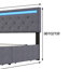 European Double/King (140/160X200cm) Smart LED Linen Storage Bed With 4 Drawers & Charging Station (2 USB / 1 Type-C) ,Dark Grey-1850604217