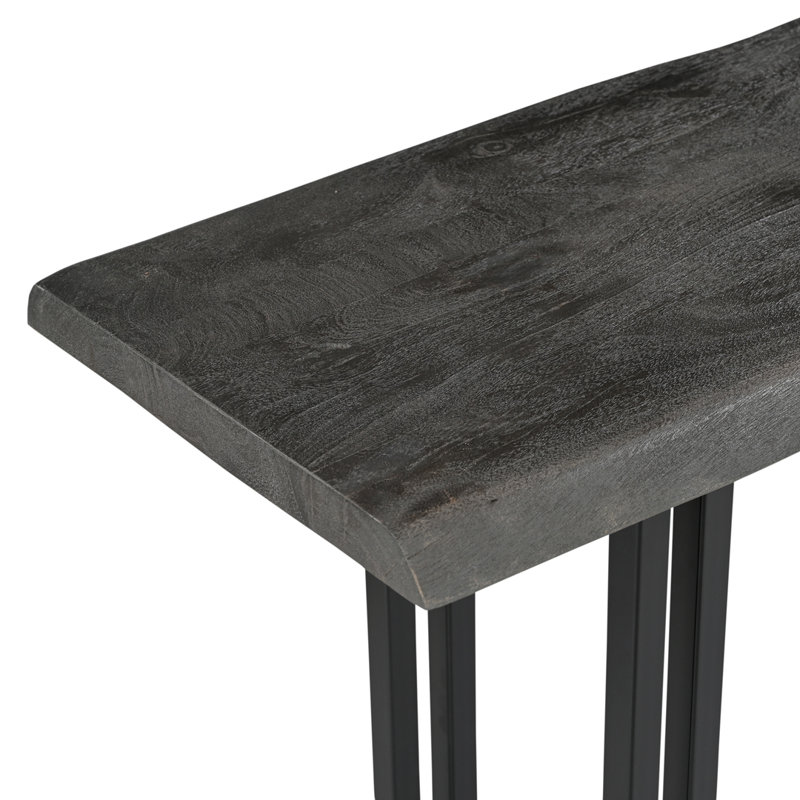 Console en bois massif Laurilyn - Gris