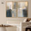 Contemporary Abstract Diptych Canvas Print Gold Boho Wall Decor Set by Art Remedy, White Frame, 36 x 54