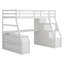 Lit mezzanine avec tiroirs, tablettes et bureau-1193084902