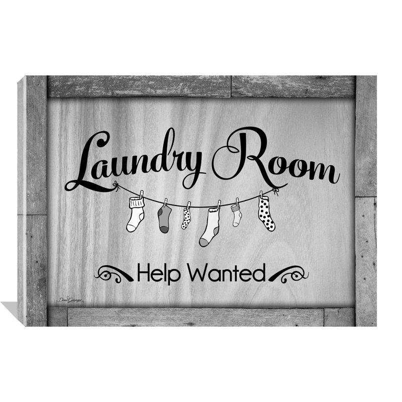 Laundry Help Wanted Canvas Wall Art