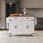 53.5'' Wood Farmhouse Kitchen Island With Power Outlet-627114755