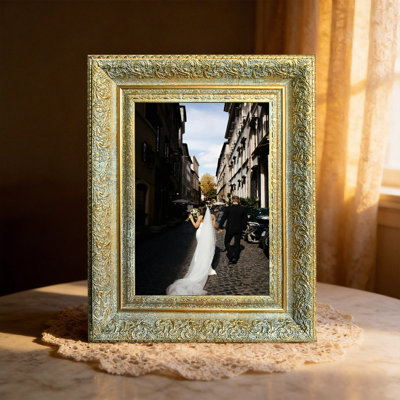 8" x 10" Antique Gold 1PC Refined Picture Frame for Christmas Gifts