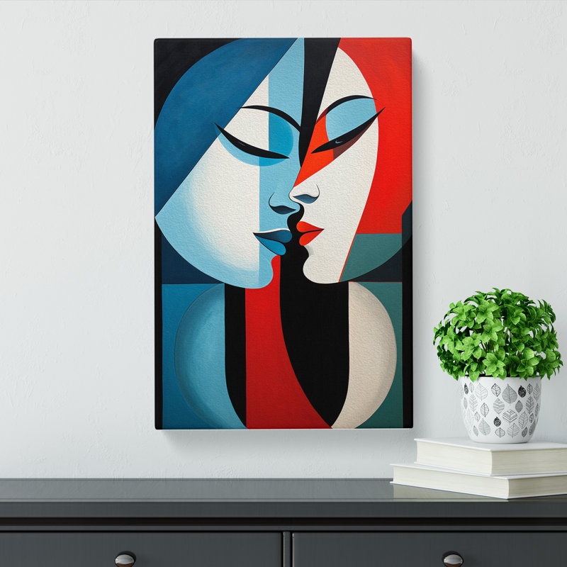 Two Women In Love Constructivism No.2 - Wrapped Canvas Print, 60cm H x 40cm W x 3cm D