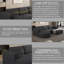 Canapé-lit modulaire gris foncé - longue durée de vie, confortable en U modulaire à l'usure et aux déchirures, confortable