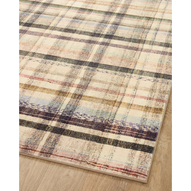 Humphrey Ivory Multi Stripe Wool Synthetic Rug 8'3" x 11'3"