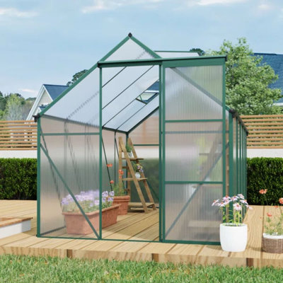 6x10 Polycarbonate Greenhouse For Outdoor Backyard Green