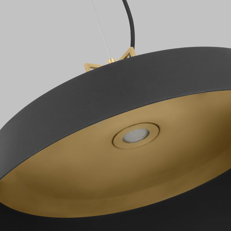 Forge 1 - Light LED Pendant, Nightshade Black, 10.7" H x 24" W x 24" D