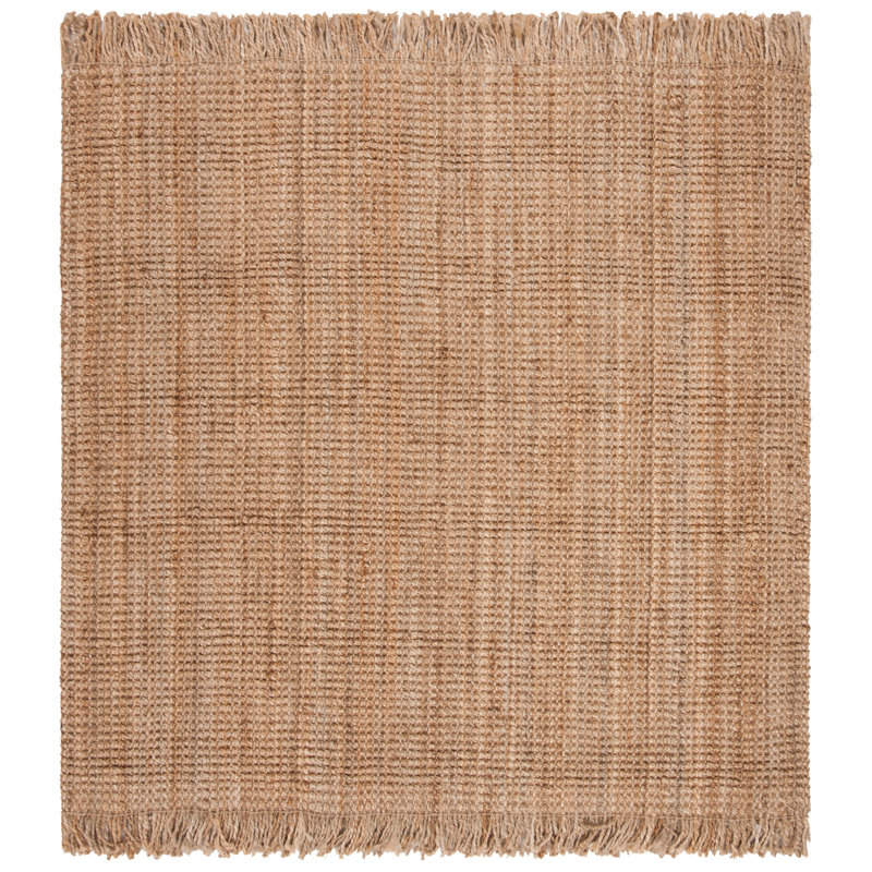 Tapis brun naturel noué à la main Heathfield, Carré 6 pi