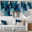 Art mural en métal bleu sarcelle et noir-1395720595