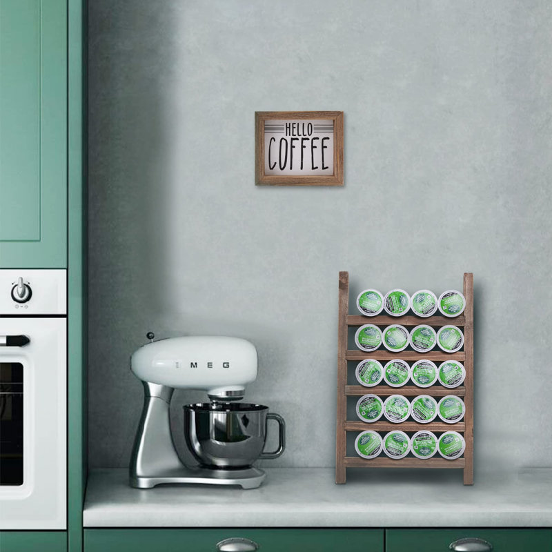 KOVOME 16 Pod Coffee Pod Storage, Brown