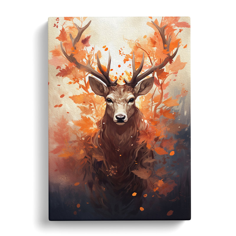 Deer Digital No.2 - Wrapped Canvas Print, 50cm H x 35cm W x 3cm D