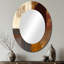 Octaviana chocolat brun élémentaire V - grand miroir abstrait, décor de miroir mural unique moderne, art imprimé en métal-1122562981-1122562969