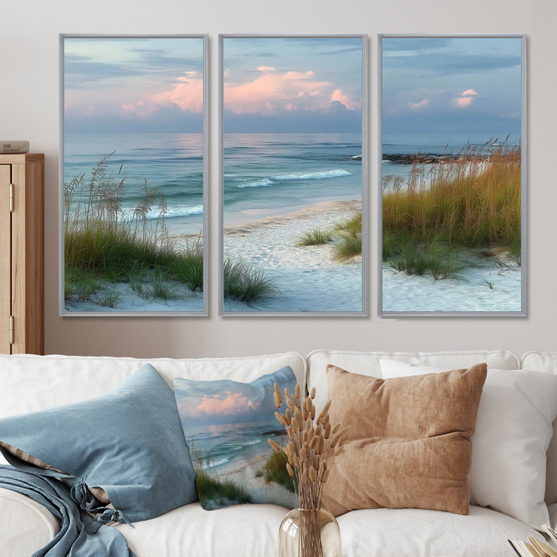 «Coastal Sunset View In South Carolina - Coastal Large», ensemble de reproductions d'art mural, H 40 po x l 60 po