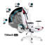 DIABLO CHAIRS White/Black Executive Chair with Wheels