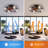 Indoor Low Profile 20 Inch Industrial 7 Blades Remote Control Ceiling Fan With Bulb Light