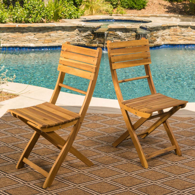 Chaise d'extérieur en bois d'acacia, Naturel