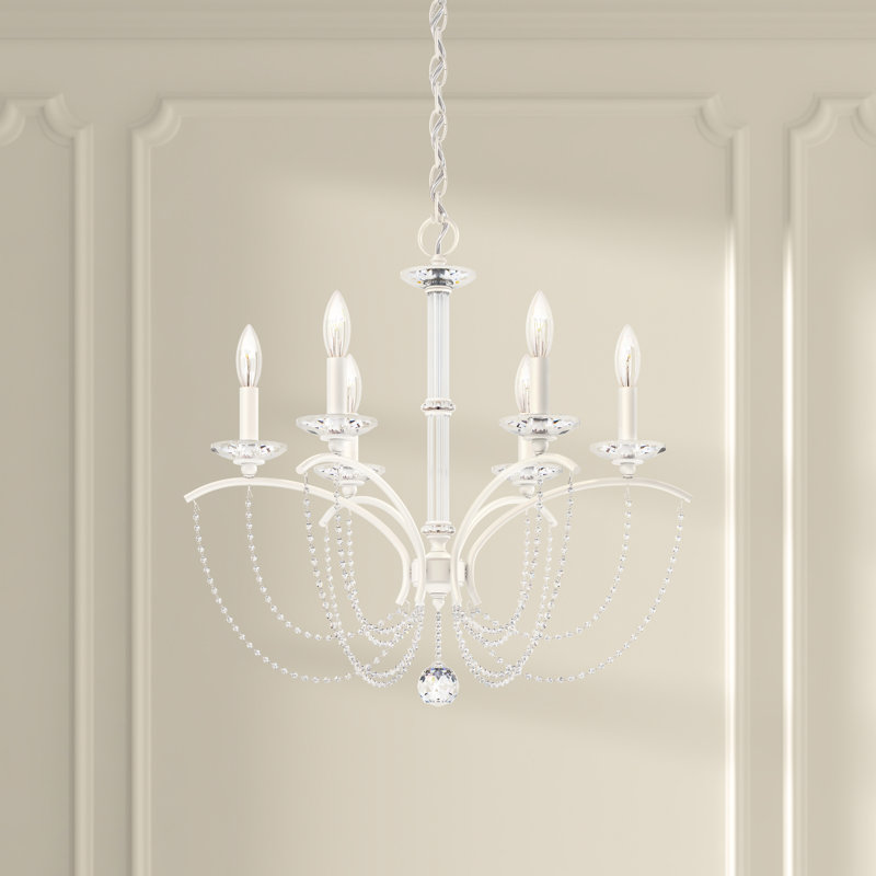 Priscilla 6 - Light Chandelier, White