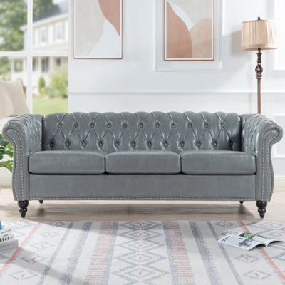 Hedgerley 84.65"" Rolled Arm Chesterfield Sofa -  Darby Home Co, 8F908432947A40258418CDDE0053BEE7