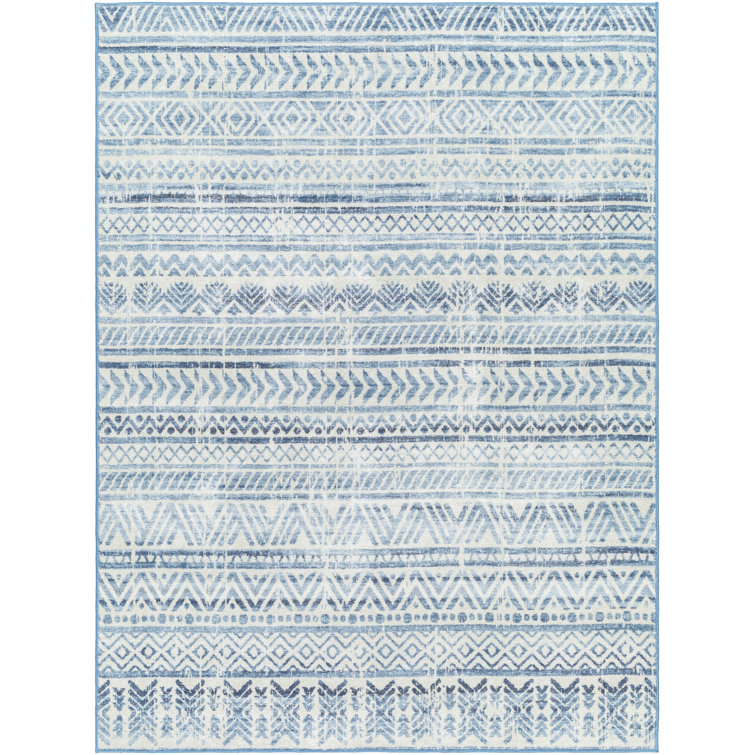 Dimattia Light Silver Machine Washable Area Rug
