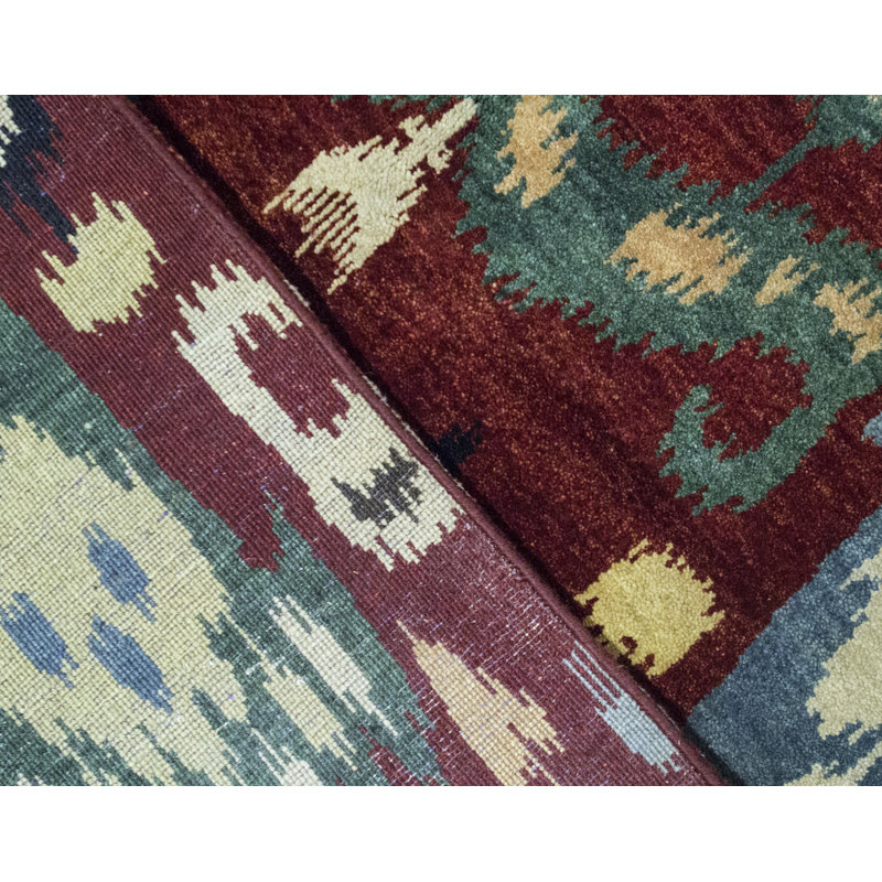 Ikat Area Rug in Red