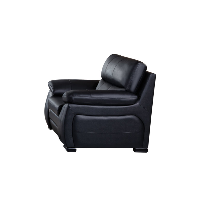 Fauteuil club en cuir fleur 47 po Ugarte