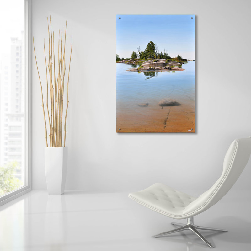  «Clear contentment» par Kenneth M Kirsch, art mural en verre acrylique, 24 po x 36 po, H 36 po x l 24 po