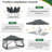 10'x15' Heavy Duty Canopy Tent, Pop up Gazebo with Netting Screened-105123537