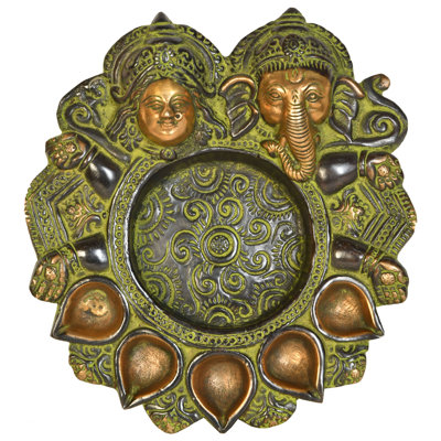 Assiette Lakshmi Ganesha Diya