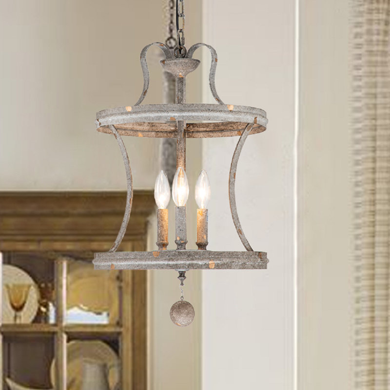 Lustre tambour 3 lumières Puebla