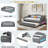 Modern Upholstered Daybed with LED Belt and Trundle Taniece-214922909