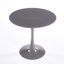 Table de salle à manger 31,5 "de couleur grise à plateau Tulip Mid-Century pour 2 à 4 personnes avec plateau en MDF rond, table de salle à manger à piédestal, table basse de loisirs
