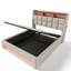 Grand lit plateforme tapissier avec système de rangement hydraulique-509754379-509754377
