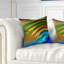 Ondulations de l'eau colorées fractales - coussin imprimé abstrait-29604323-29604319